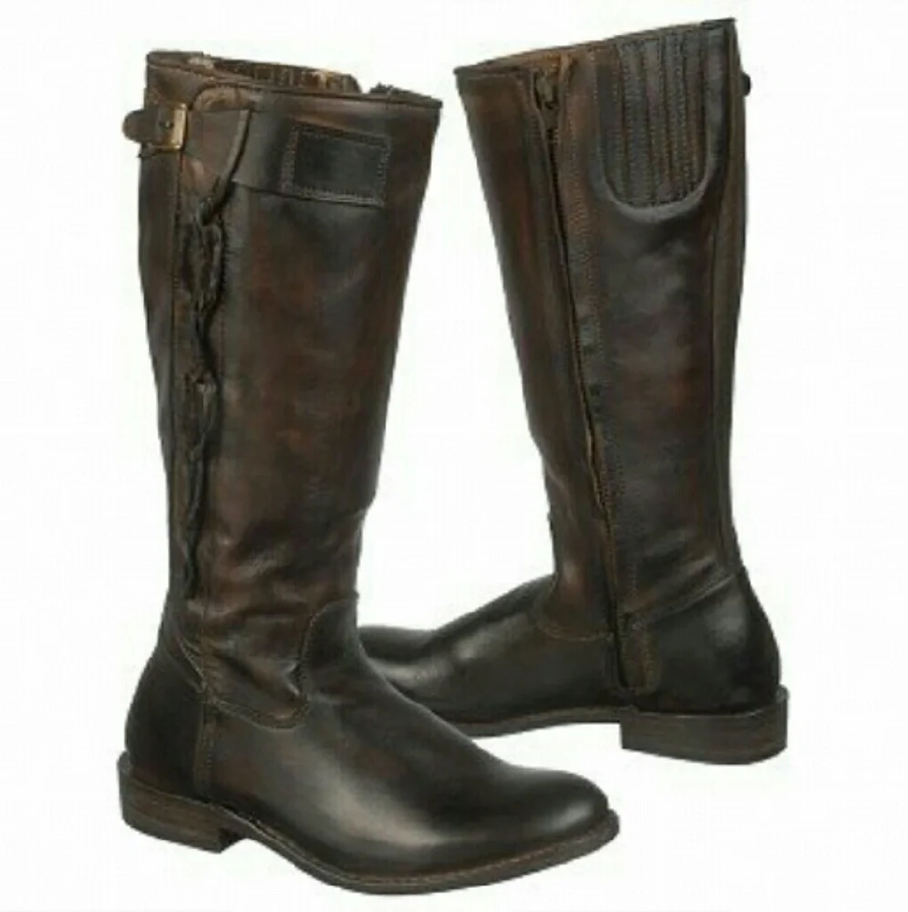 Bed Stu x Free People Genuine Leather Campus Boots Brown Western Boho Copy 🇺🇦